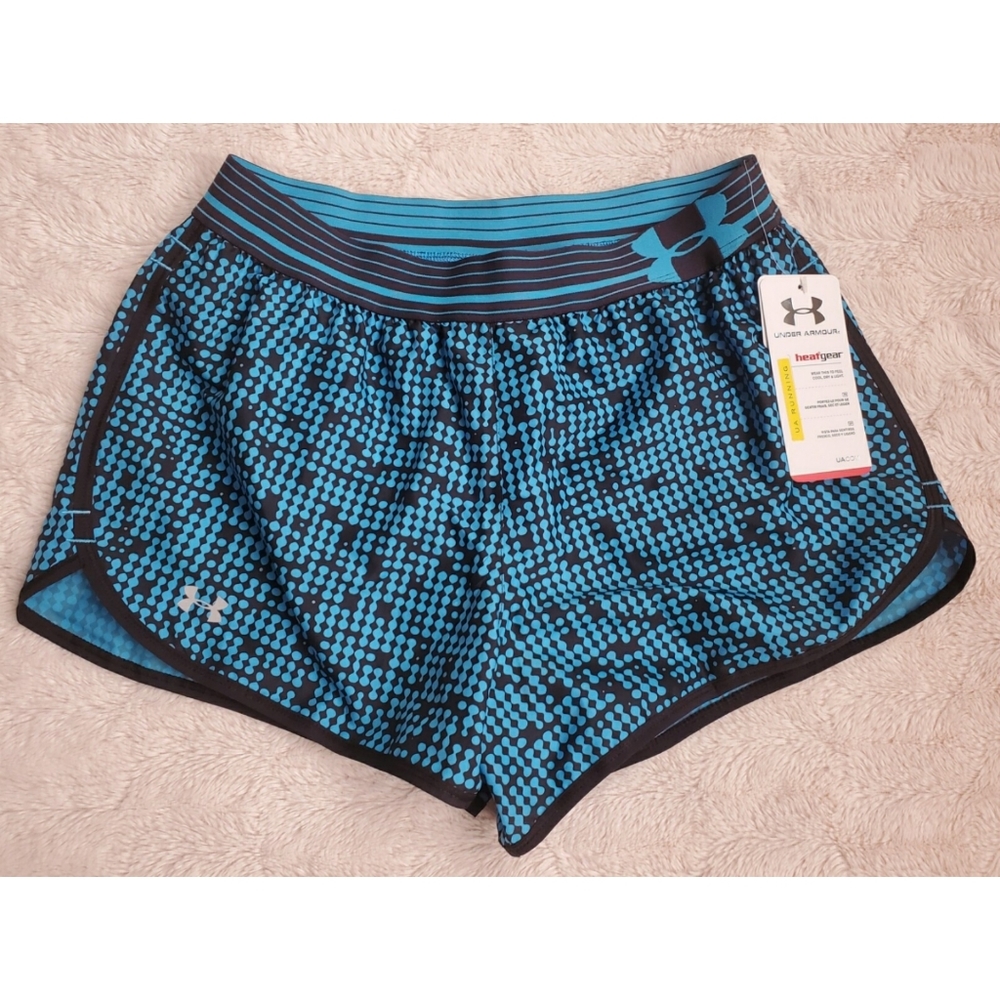 NEW Under Armour black and blue running shorts